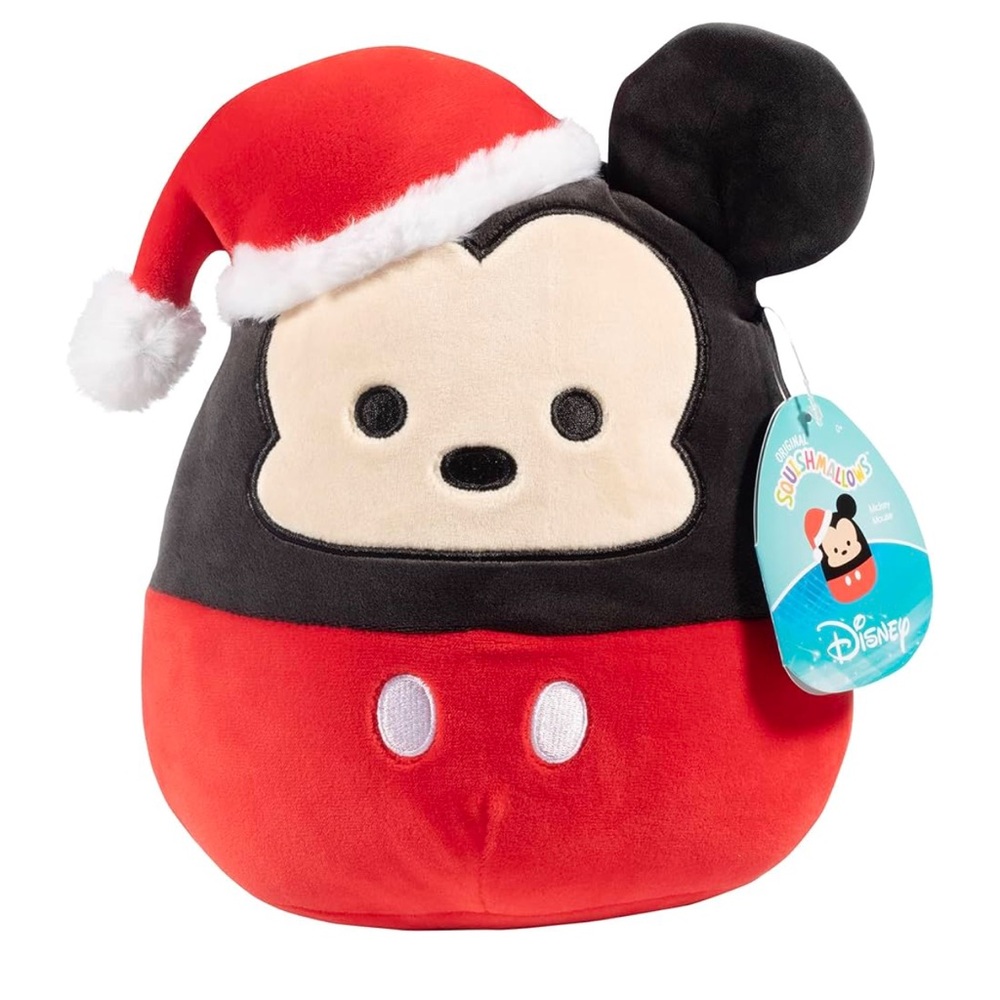 🎄NWT SQUISHMALLOW 8” DISNEY SANTA MICKEY MOUSE CHRISTMAS HOLIDAY PLUSH